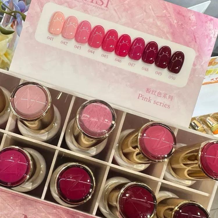 Nayisi 10 สี พร้อมชาร์จสำเร็จรูปและแท่นวางสี (เฉดชมพู pink)