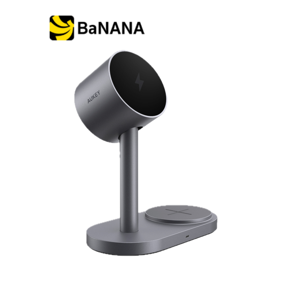 ที่ชาร์จไร้สาย AUKEY 2-in-1 Qi2.2 Wireless Charger Magnetic Stand 25W (LC-MC213) by Banana IT