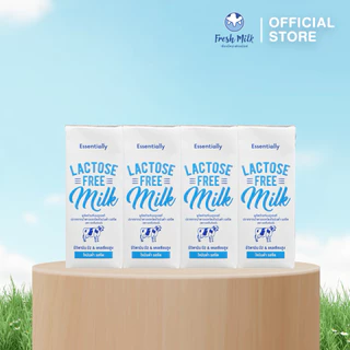 [24 กล่อง/ลัง] Essentially Lactose Free Milk Low Fat นม UHT ปราศจากน้ำตาลแลคโตส ไขมันต่ำ นมกล่อง แลคโตสฟรี นมโคแท้ 180มล