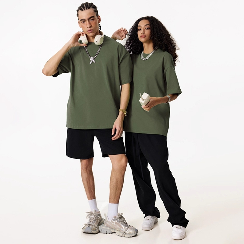 เสื้อยืดคอกลม ผ้าฝ้าย100% เสื้อ Oversize [รวมสี Earth Tone] เสื้อยืดสีพื้น ผ้าหนานุ่ม ไม่หด ไม่ย้วย ใส่สบาย 230g/300g - รูปที่ 6