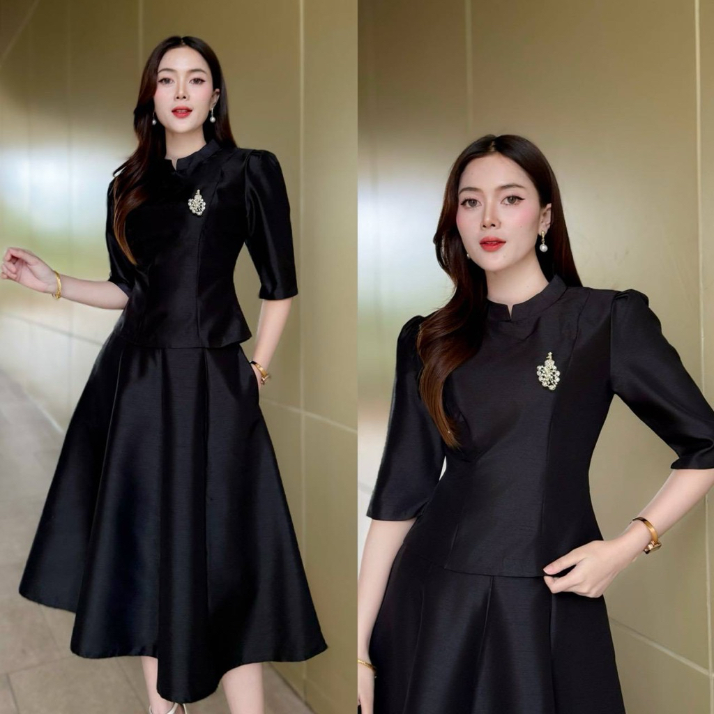 เสื้อไทยบรมพิมาน ไหมสี่เส้น