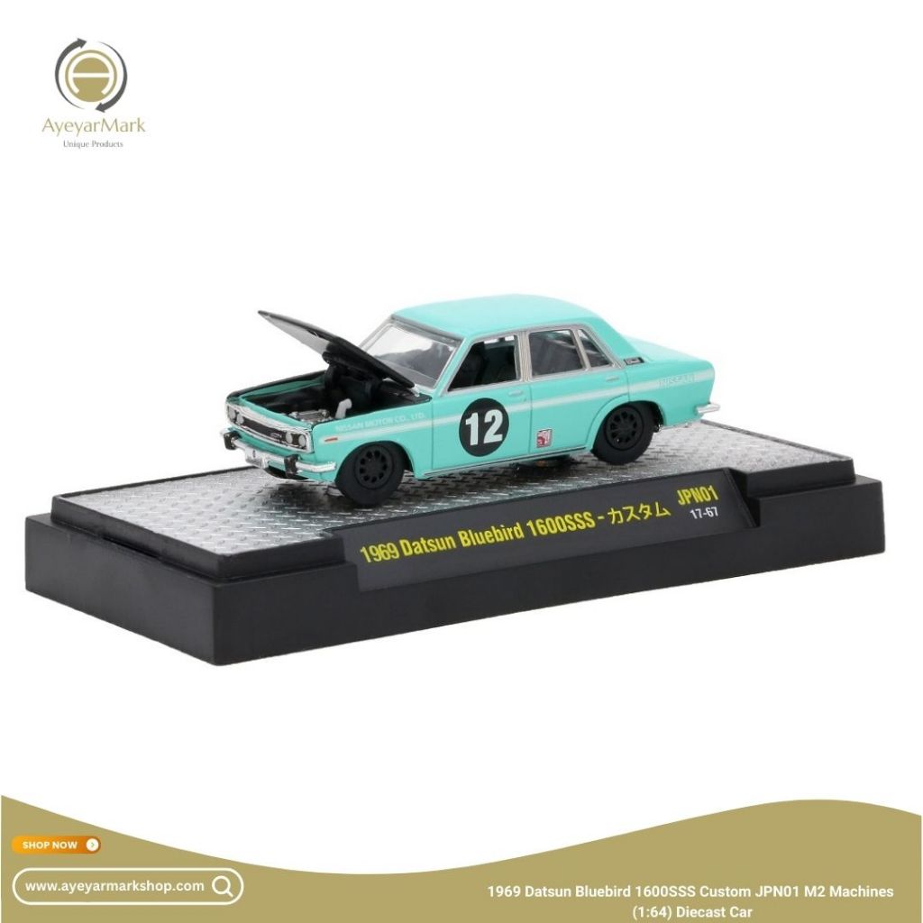 1969 Datsun Bluebird 1600SSS Custom JPN01 M2 Machines (1:64) Diecast Car