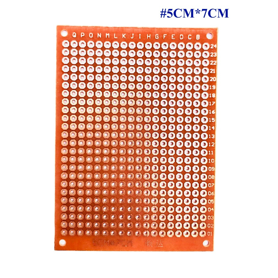แผ่นปริ้น PCB อเนกประสงค์ 5x7 ซม ปริ้นไข่ปลา (ราคาต่อ 1 แผ่น)