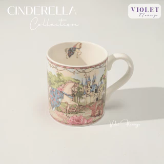 Violet Flamingo Cinderella Collection – แก้วมัคพร้อมกล่องของขวัญ ลายรถม้า & ปราสาท เนื้อเซรามิกพรีเมียม
