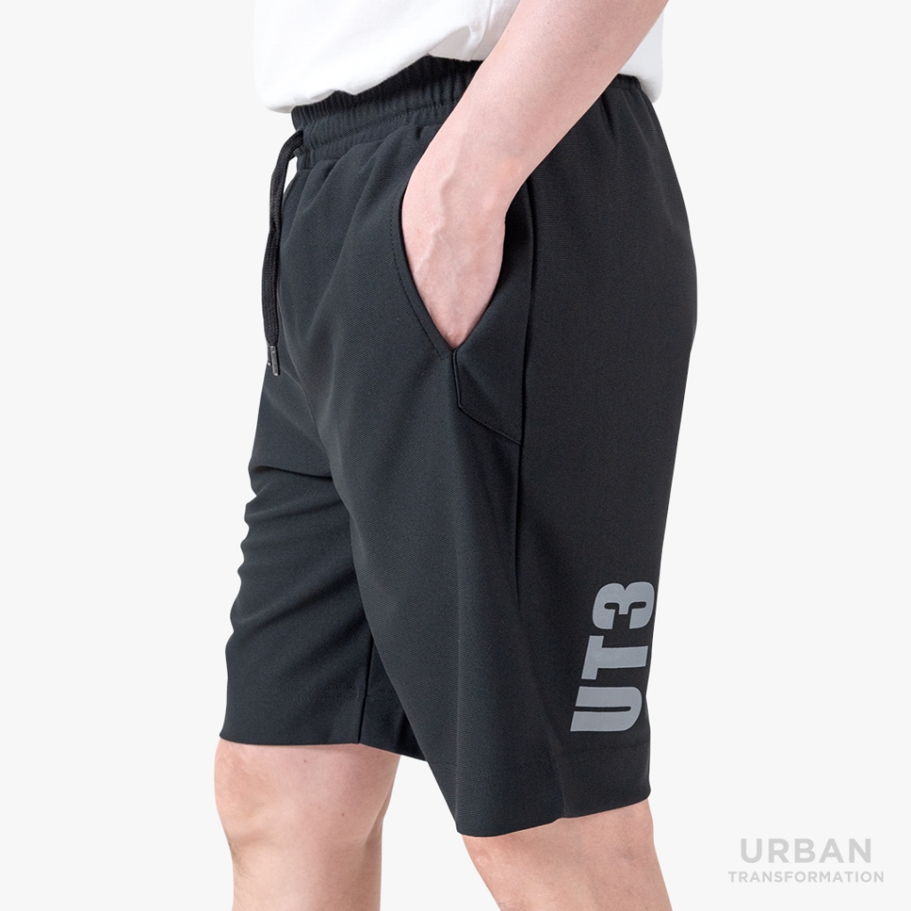 URBAN : MEN'S SPORT SHORT กางเกงขาสั้นผู้ชาย ทรงสปอร์ต รุ่น 1UTMS5003 สี Black - แบล็ค