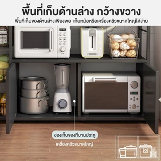 เคาเตอร์ครัว ชั้นวางของในห้องครัว ชนิดไม้+โครงเหล็ก ชั้นวางไมโครเวฟ ชั้นวางอเนกประสงค์ แข็งแรง ดูดีตา ชั้นวางของในครัว