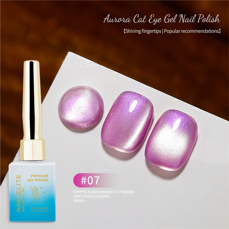 Nawoelite สีทาเล็บเจล สีลูกแก้ว เจลทาเล็บตาแมว เจลทาเล็บตาแมว 9 สีเมอร์เมด ต้องใช้ไฟ LED/UV สีฮิตสีนมเปรี้ยว ราคา ถูกที่สุด ดีลบีเคเค แกลเลอรีภาพที่ 7