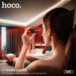 อุปกรณ์ป้องกันการสูญหายแบบติดตามตำแหน่ง GPS Tag + เครื่องตรวจจับกล้องแอบถ่าย HOCO E95 สำหรับ iOS เชื่อมต่อง่าย พกพาสะดวก