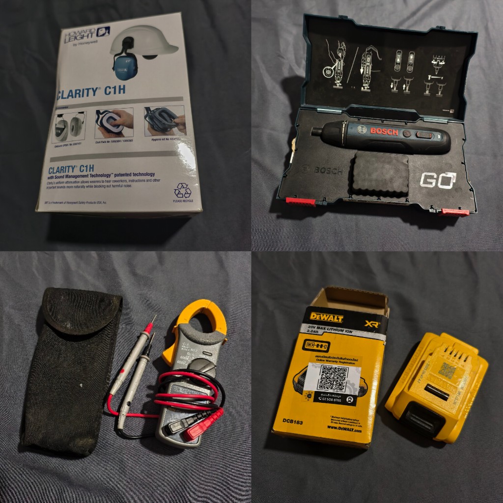 เครื่องมือช่าง KYORITSUแคลมป์มิเตอร์ EWALT DCB183P แบตเตอรี่ 20V ที่ครอบหูHoward Leig ไขควงไร้สาย BO