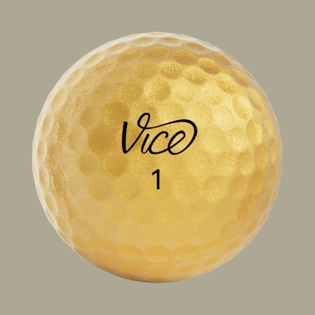 [1Ball] [Nobox] ลูกกอล์ฟ Vice Pro Plus Gold กอล์ฟ ลูกกอล์ฟ ลูกพัต Taylormade Callaway Vice Golf Ball