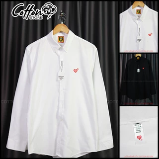 เสื้อเชิ้ต Human-A1 งานปัก Shirt ผ้า Cotton Oxford ทรงสวย ใส่ได้ทั้งชายหญิง พร้อมส่งจากไทย