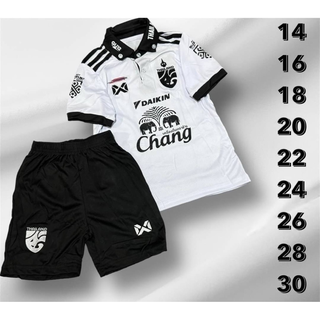 ชุดกีฬาเด็กทีมชาติไทย มีให้เลือกหลายไซส์ เสื้อพร้อมกางเกง ผ้านิ่มใส่สบาย – โปรปัง