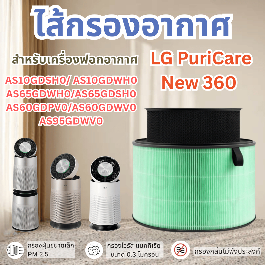 ไส้กรองสำหรับ LG PuriCare New 360 AS10GDSH0 AS10GDWH0 AS55GDWU0 AS65GDWH0 AS65GDSH0 AS60GDPV0 AS60GDWV0 AS60GHWG0