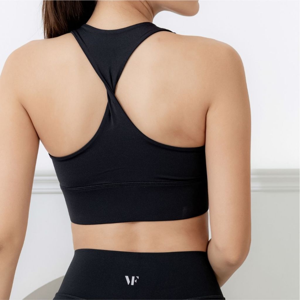 VF-Serene Bra: Sportbra (สปอร์ตบรา) บรา ชุดออกกำลังกาย โยคะ พิลาทิส ทรงเสื้อกล้าม เกลียวด้านหลัง ใส่สวย กระชับ - รูปที่ 3