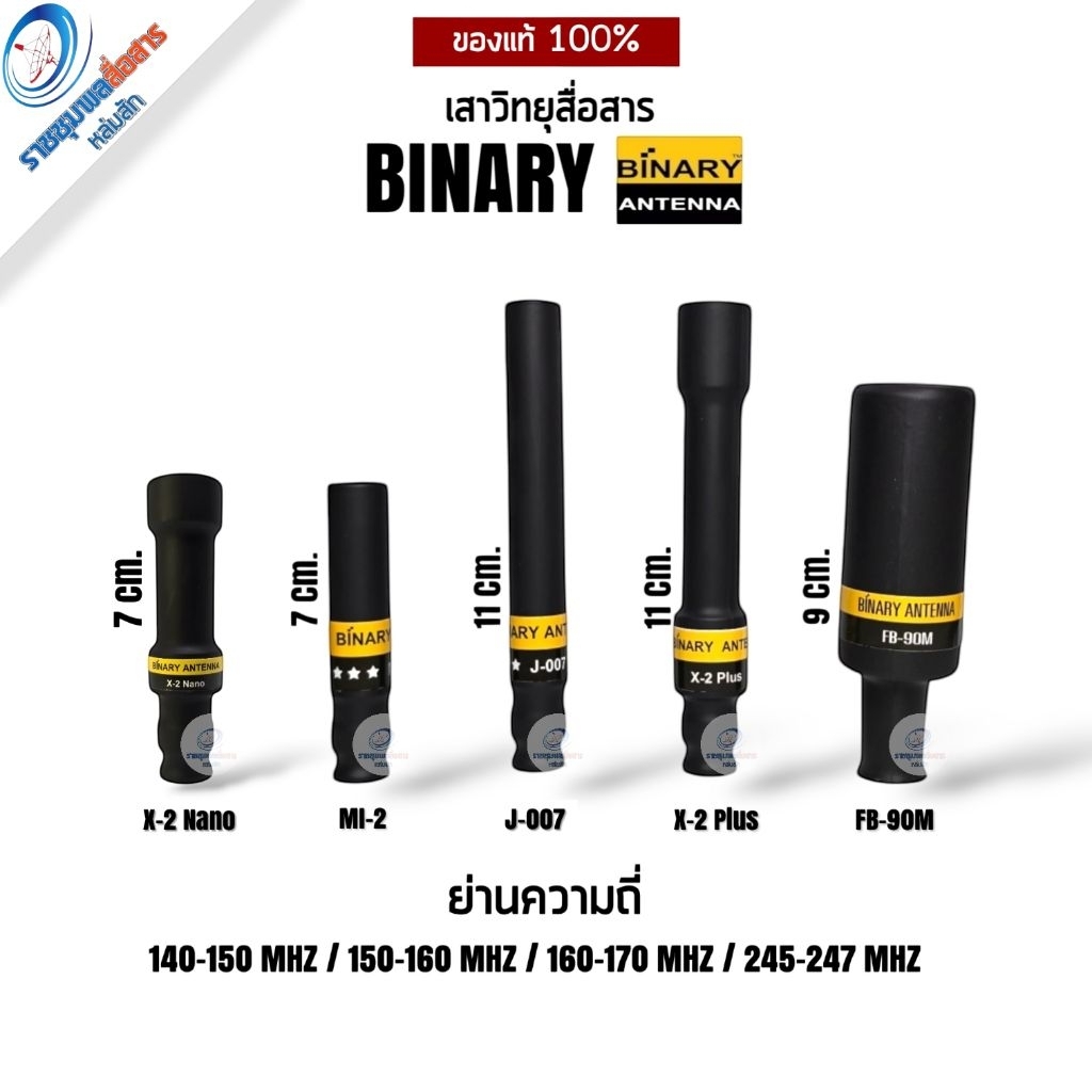 เสา Binary ANTENNA ขั้ว BNC รับแรง-ส่งแรง มีย่านความถี่ให้เลือก