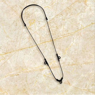 สร้อยเชือกเคลือบเงา1.5 มิล ห้อยพระ3องค์ ปรับสั้นยาวได้