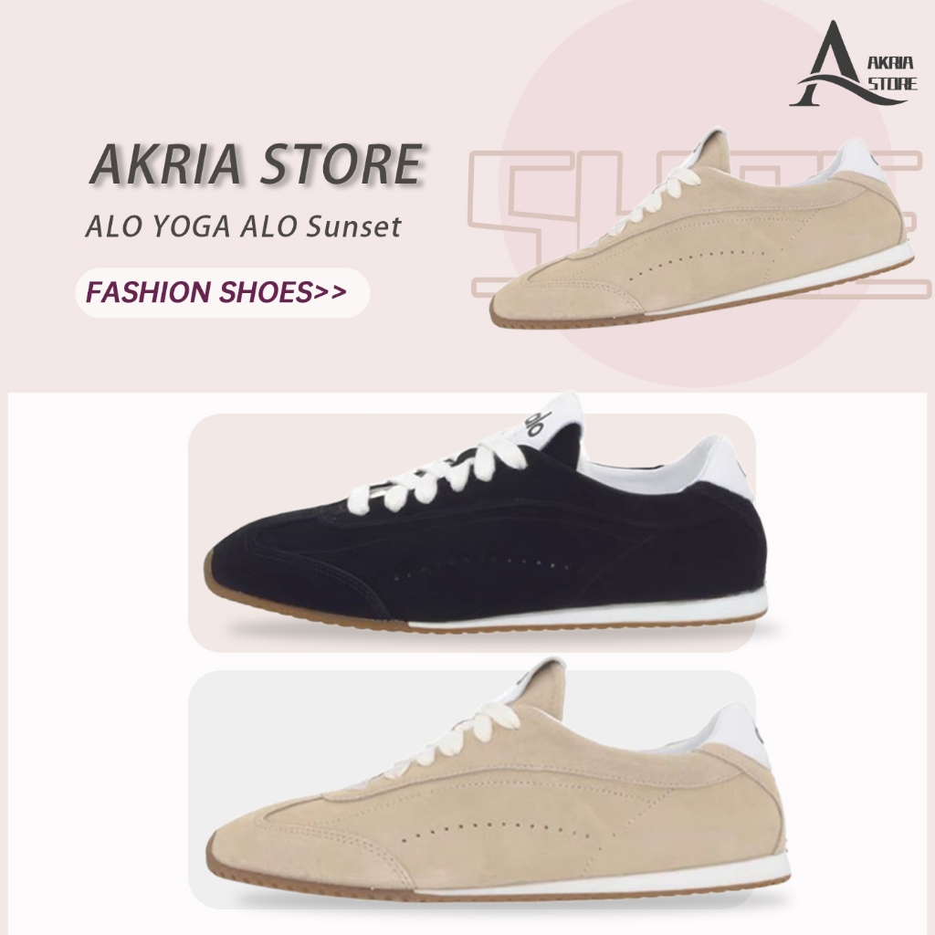 (รับหิ้วของจากเกาหลี ) รรองเท้าลำลองแฟชั่น ทันสมัยหลากหลาย Alo Yoga Alo Sunset A0891U-Black/A0891U-S