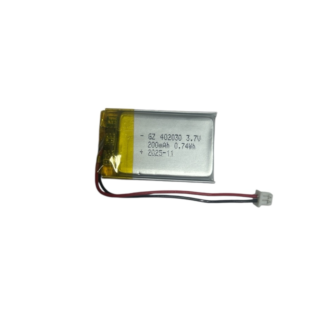 402030 200mAh 3.7V  เข้าหัว1.25 แบตเตอรี่ กล้องติดรถยนต์