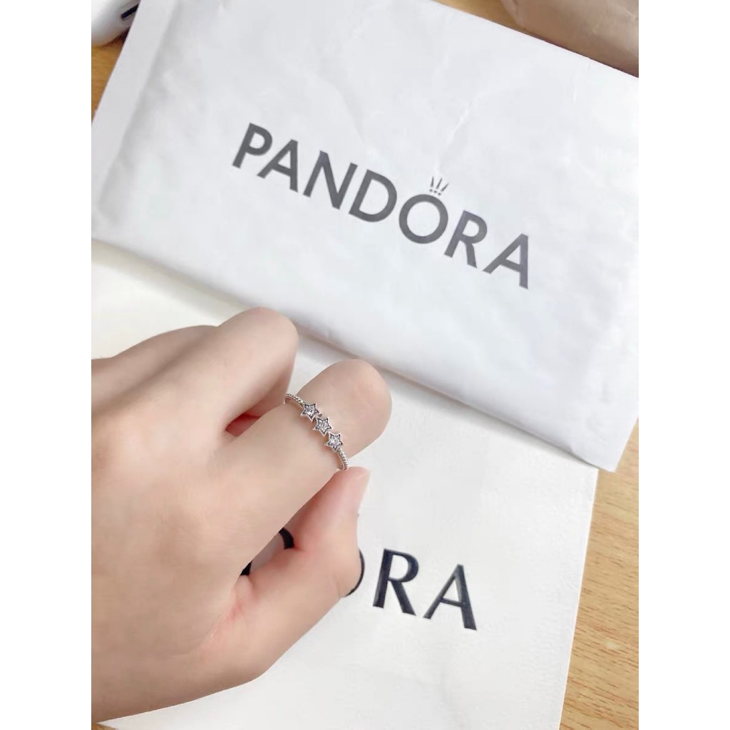 | ของแท้ 100% | 🎁 Pandora แหวน Starry Sky