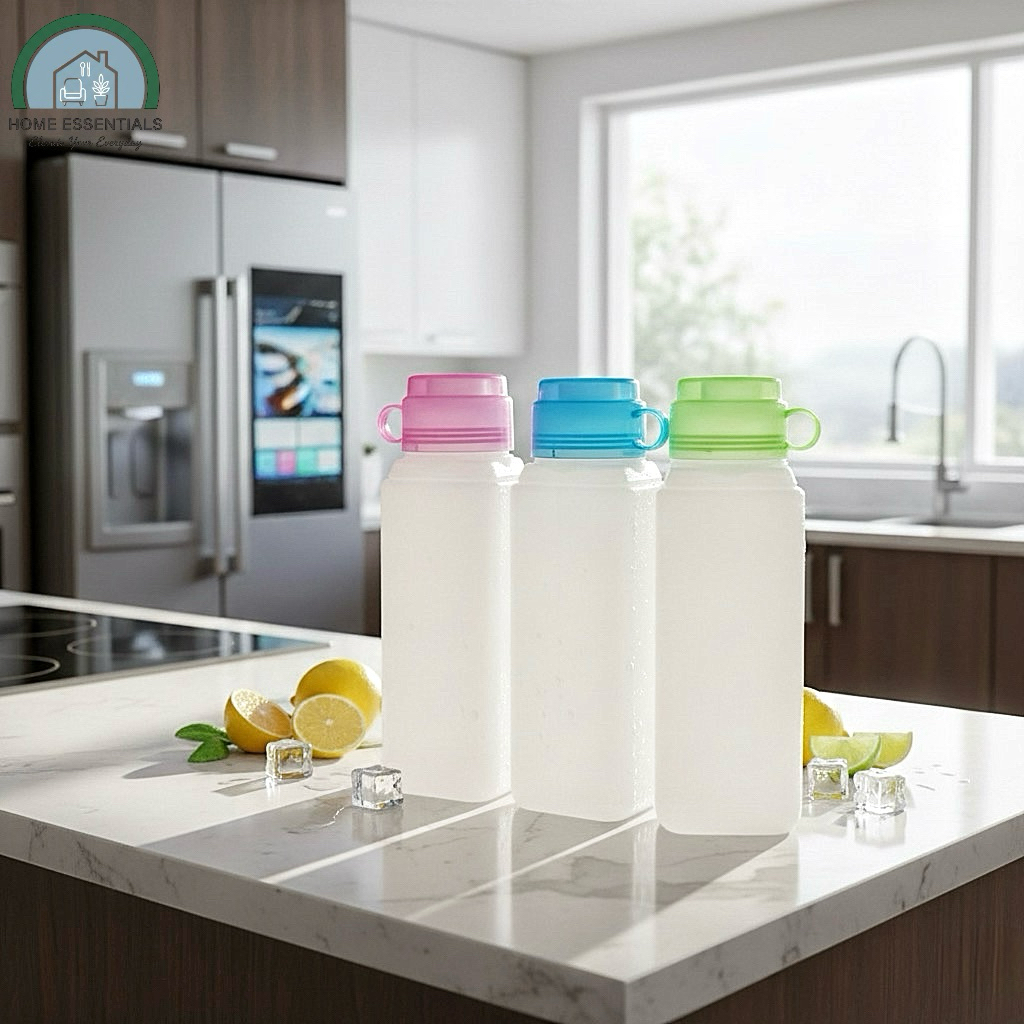 ** 3ชิ้น/แพ็ค ** ขวดน้ำทรงเหลี่ยม/กลม 1200ml น้ำหนักเบา พกพาง่าย ทนทานต่อการแตกหัก ราคาประหยัด ทำความสะอาดง่าย – โปรปัง
