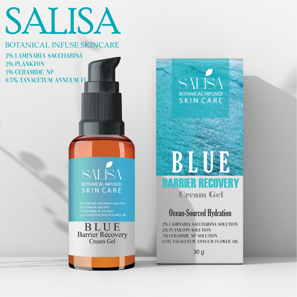 SALISA Blue Barrier Recovery Cream Gel 30 ml.(Ocean-Sourced Hydration)