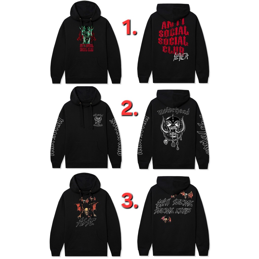 [ ของแท้ ] เสื้อ Anti social social club ASSC x Slayer Evil Club , Motorhead ของใหม่ ( พร้อมส่ง )