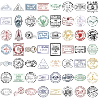 💥จัดส่งไว💥(206-1)สติกเกอร์ใสรูปตราประทับ 60 ชิ้น