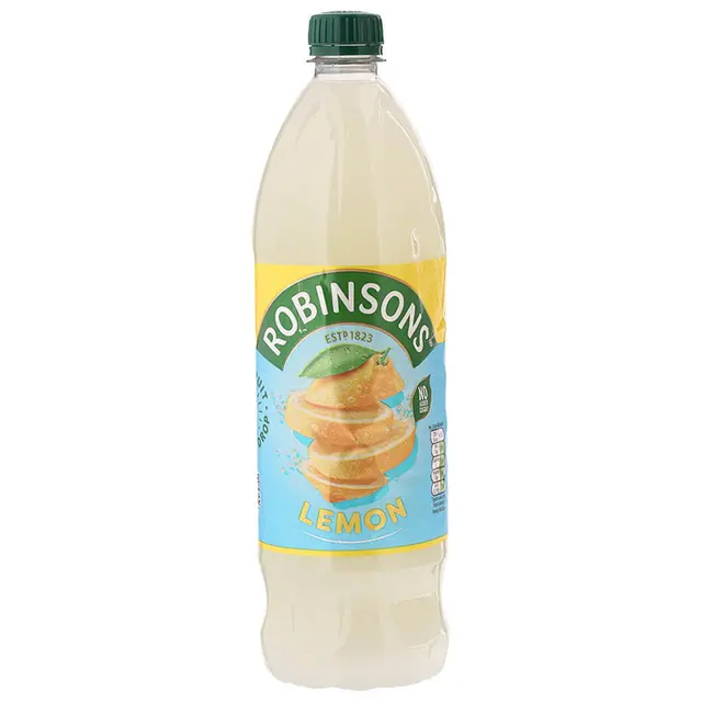 โรบินสัน น้ำเลมอนเข้มข้นไม่มีน้ำตาล 1ลิตร Robinsons Lemon Juice No Sugar 1ltr.