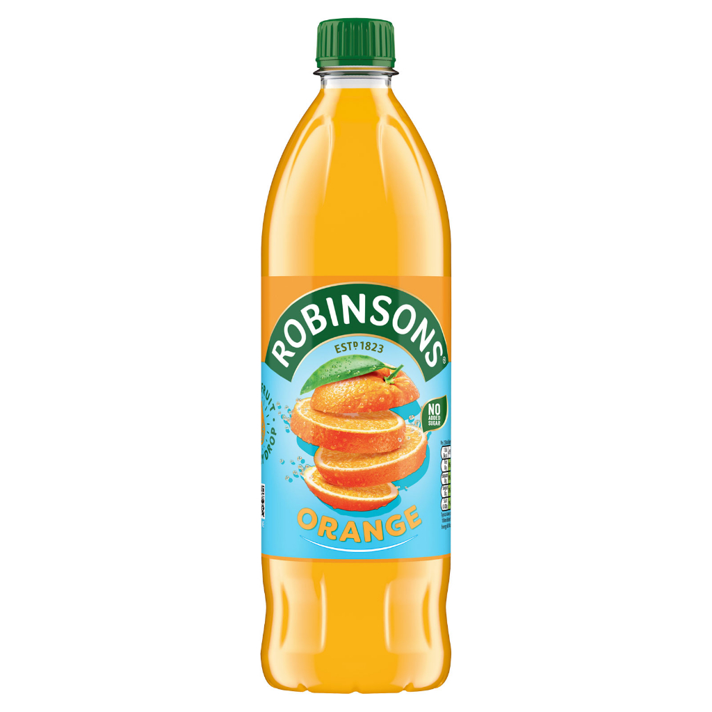 โรบินสัน น้ำส้มเข้มข้นไม่มีน้ำตาล 1ลิตร Robinsons Orange Juice No Sugar 1ltr.