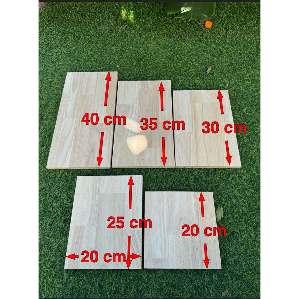 ไม้พาราประสานต่อตรง กว้าง20cmยาว20-40cm หนา16มิล 💥เกรดAAสวยไม่มีตาไม้ทั้ง2ด้าน💥