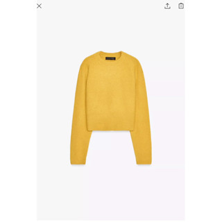 ZARA Sweater เสื้อไหมพรมสีเหลือง สีสวย สีจริงตามภาพนางแบบใส่…