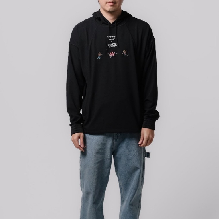 era-won เสื้อฮู้ด Hoody Sport era-won x Stranger Things สี Black