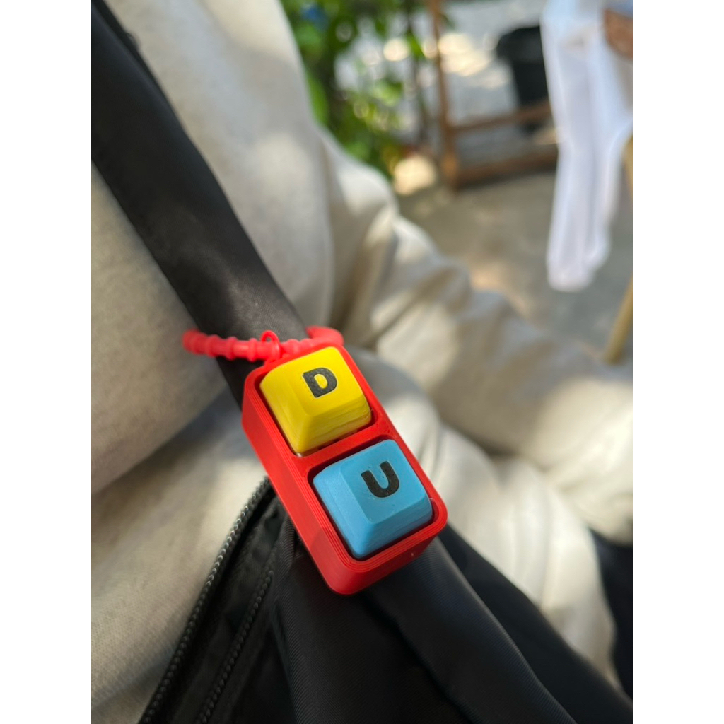 พวงกุญแจคีย์แคป Custom ใส่ชื่อได้ 2 ช่อง | Keycap Keychain | Keycap Fidget | ของขวัญ