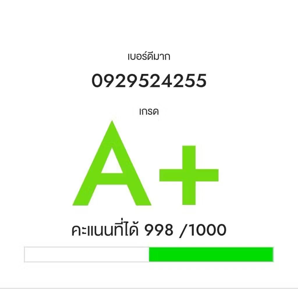 เบอร์มงคลเบอร์สวยเกรดA+
