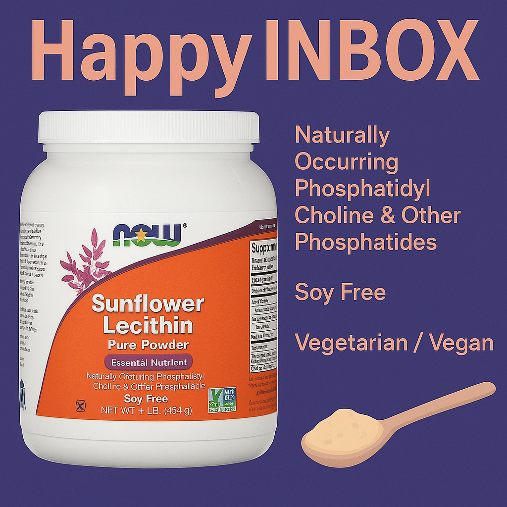 NOW Sunflower Lecithin Pure Powder 454g เลซิทินจากเมล็ดทานตะวัน Soy-Free