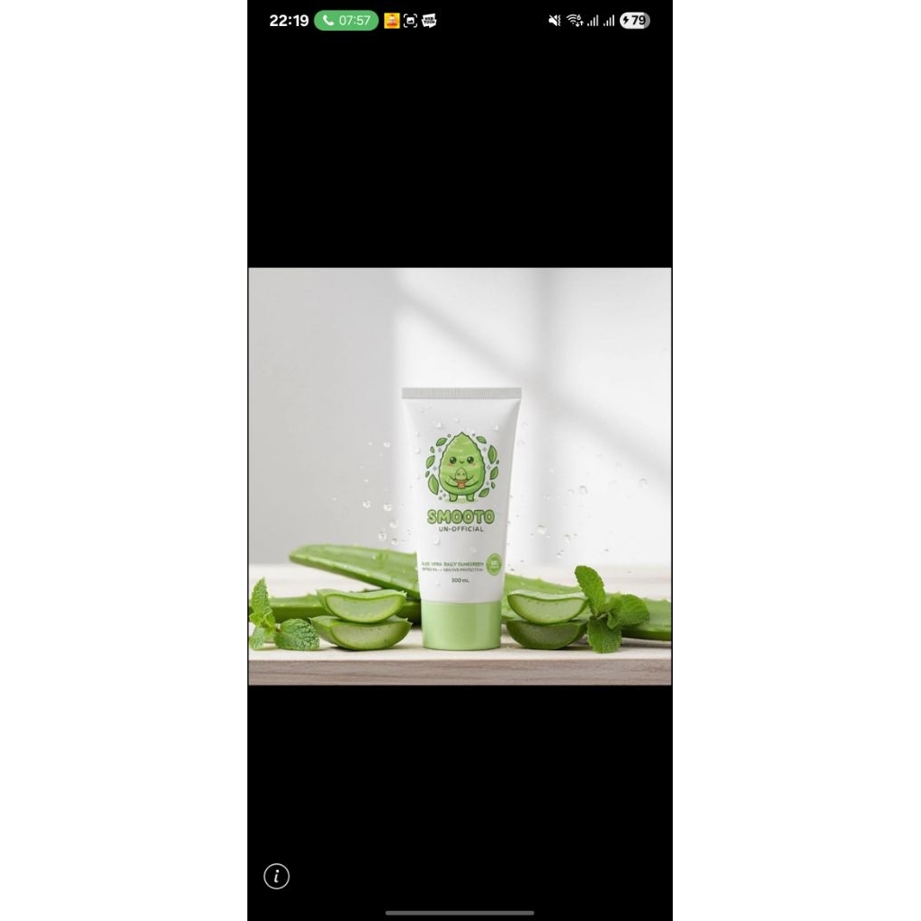 smoot_ounofficial Smooto Un-Official Aloe Vera Daily Sunscreen SPF50 PA+++ (ครีมกันแดดว่านหางจระเข้)