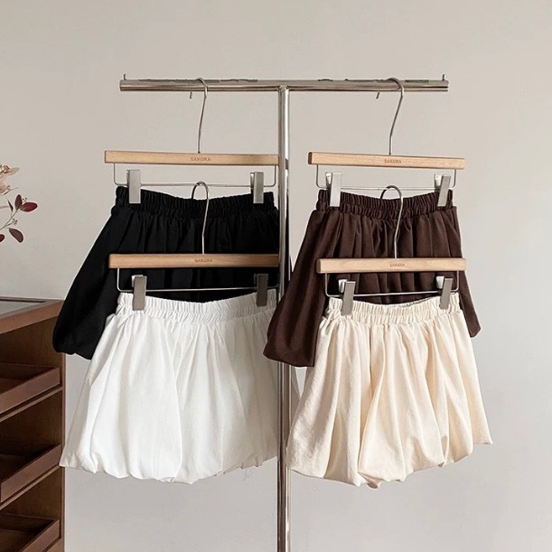 KN.Clothes กระโปรงบอลลูน เอวยางยืด คมีซับในเป็นกางเกง G-Rose