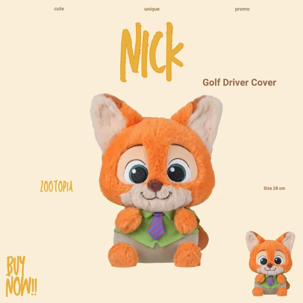 ( พร้อมส่ง ) Zootopia Golf Driver Cover ซูโทเปีย Nick & Judy