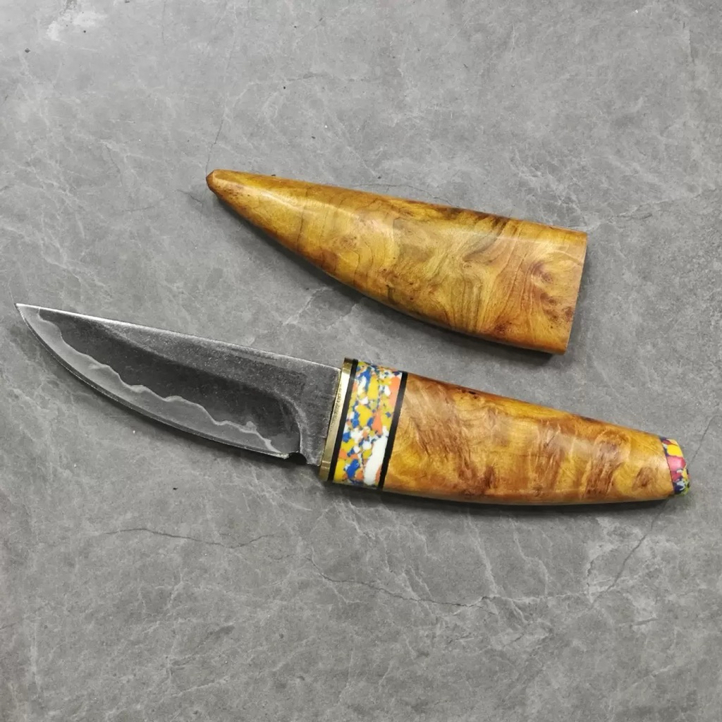 มีดดามัสกัส ด้ามไม้แท้