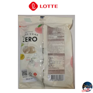 Lotte Zero Fruit Jelly ขนมเยลลี่ผลไม้ Exp.15-4-27 Sugar Free Peach Kiwi Gummy Korean Snacks