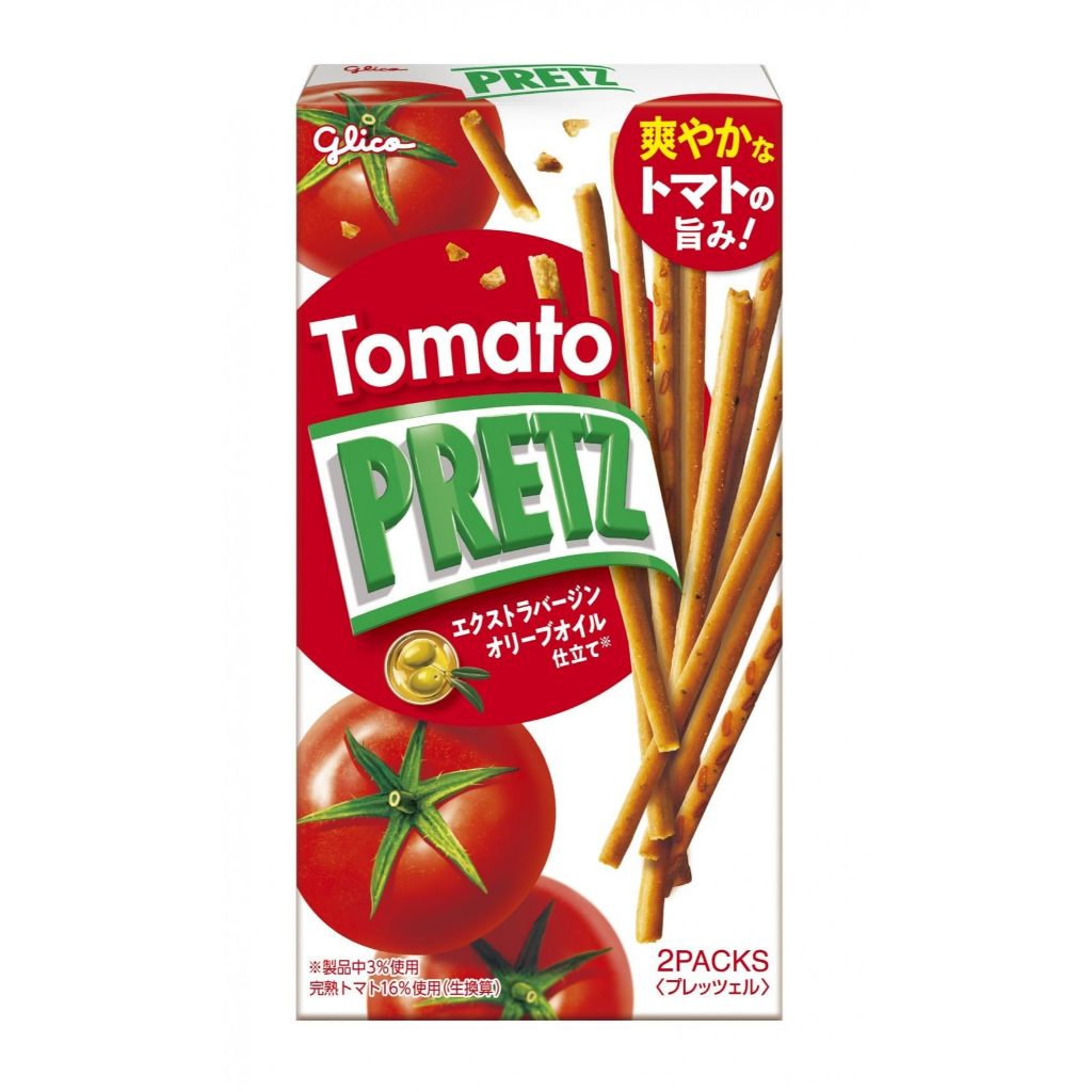 Ezaki Glico Pretz Tomato 53g Snack Pretzel Extra Virgin Olive Oil
