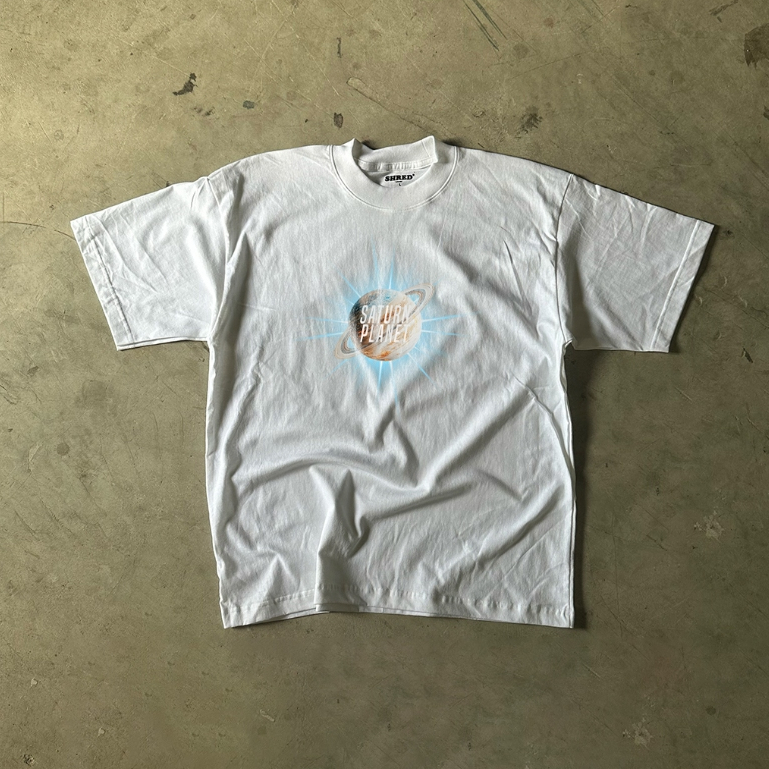 Space 02 – WHITE/BLACK/FADE TEES – COTTON100% – เสื้อยืดทรงโอเวอร์ไซส์ ทรงสั้น – โปรปัง