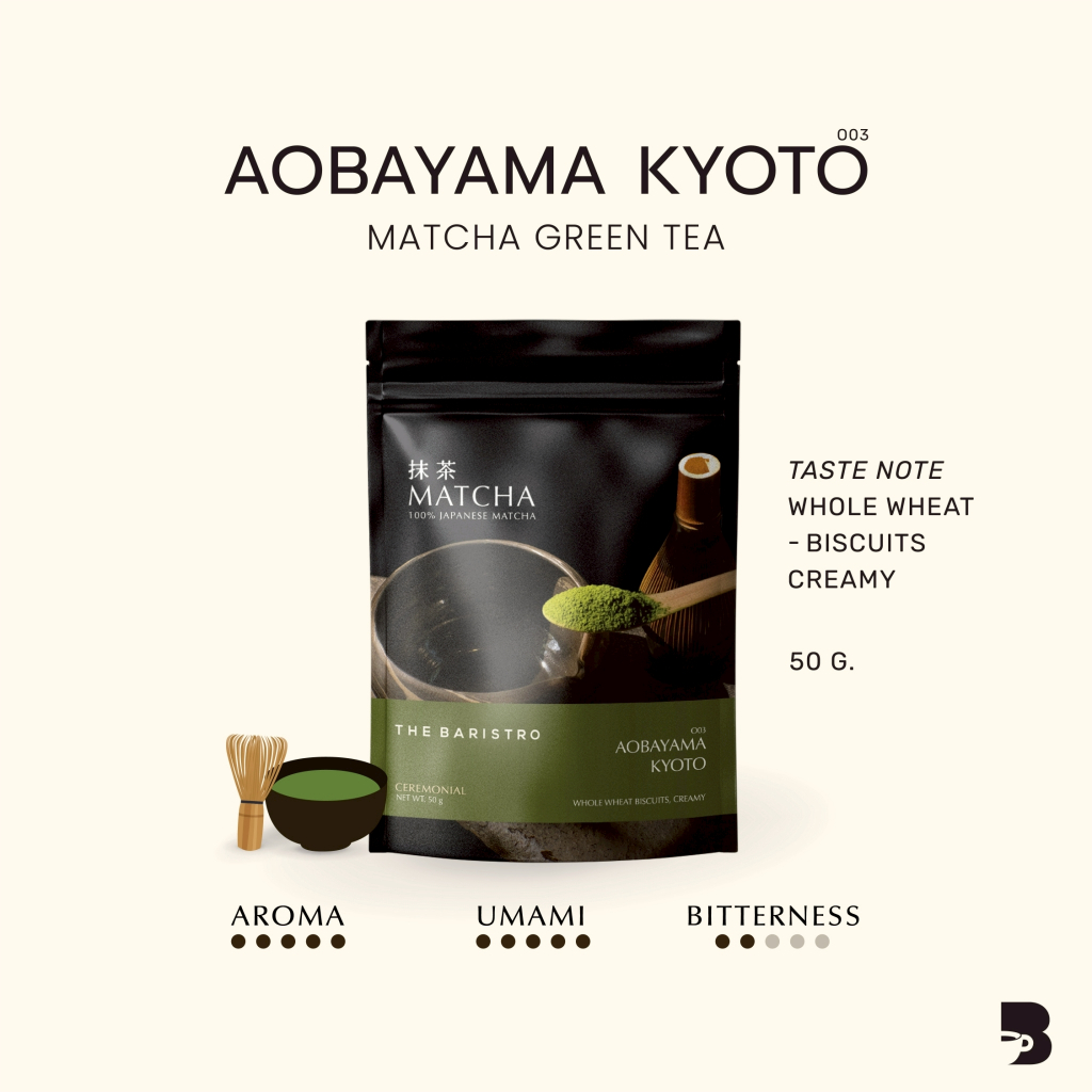 ผงมัทฉะพรีเมียม 100% - Aobayama Uji Matcha Green Tea Powder