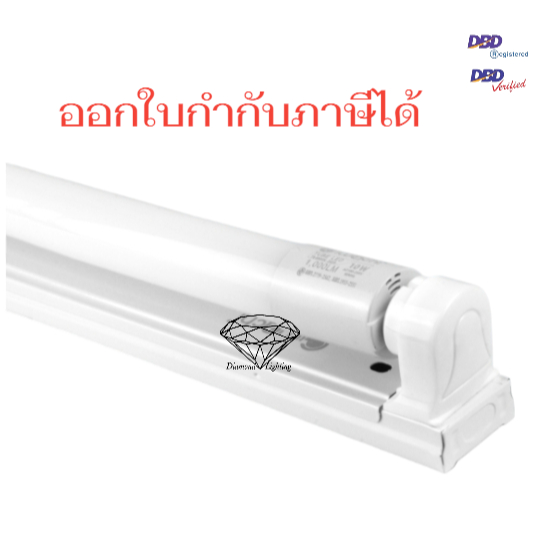 IWACHI แพคคู่สุดคุ้ม รางไฟ ชุดเซ็ทหลอดนีออน สั้น ขาสปริง T8 LED10W 60cm ความสว่าง 1,000 LM แสงขาว ราคาแพคละ199.-(มี2ชุด)
