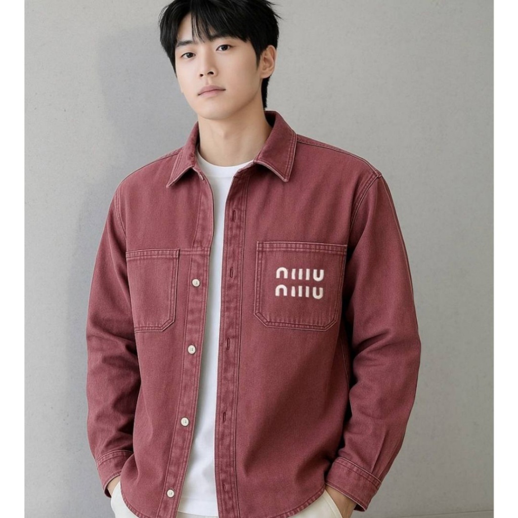 11.WOLF jacket jeans เสื้อเชิ้ตแขนยาว เสื้อเชิ้ต เสื้อแจ๊คเก็ตผู้ชาย / J49