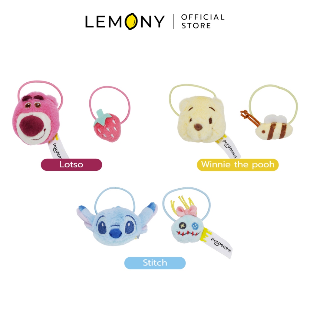 LEMONY เซตยางมัดผมดิสนีย์ (2 ชิ้น) ซีรีส์ Early Summer Disney Collection