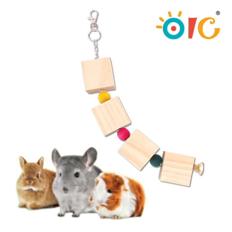 OIC Forest Playground Funny Chew Toy ของเล่นไม้แขวนกรง ช่วยลับฟัน สำหรับชินชิลล่า กระต่าย แกสบี้ และสัตว์เล็ก ราคา ถูกที่สุด ดีลบีเคเค แกลเลอรีภาพที่ 3