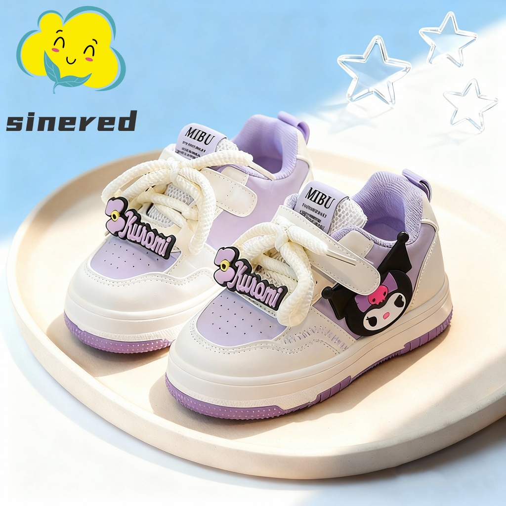 Sinered เด็กสูงด้านบนนุ่มแฟชั่นรองเท้าผ้าใบสาวการ์ตูนน่ารักลื่นระบายอากาศรองเท้าลำลอง