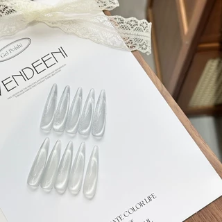 VENDEENI สีลูกแก้วซาติน/แฟลช สีเงินขาว ขวดหัวใจ ลูกแก้วทาทับสีพื้นได้ทุกสี แยกขวด ขนาด 12ml