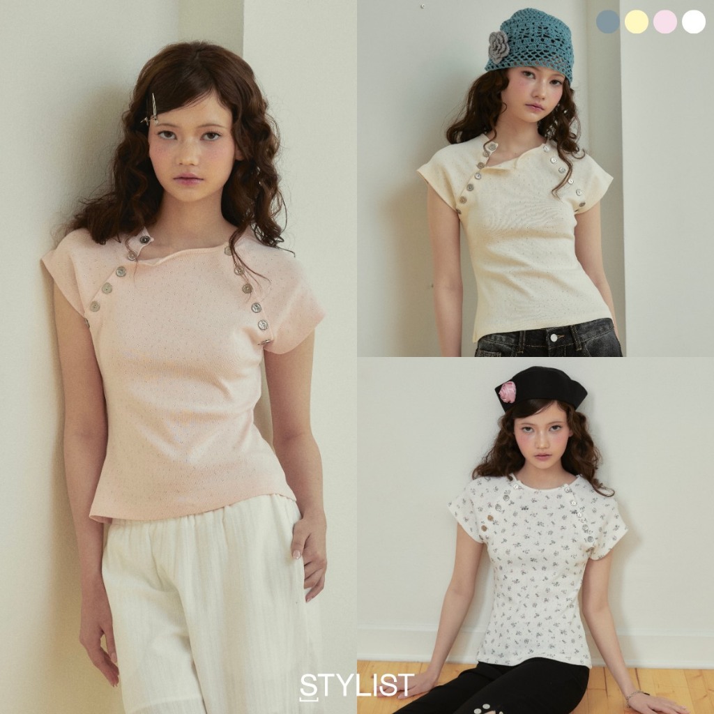 STYLIST (S-3XL) - Noor T-Shirts 003 เสื้อยืดกระดุม